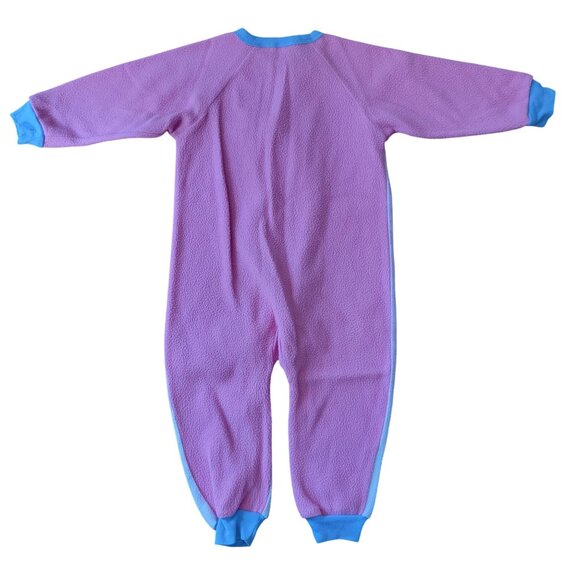 Sanrio Hello Kitty 5T Fleece Pajama Footie PJs Pink Purple Vintage Y2K 2002 - Picture 5 of 8